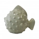 Cer, 10" Puffer Fish, Seafoam