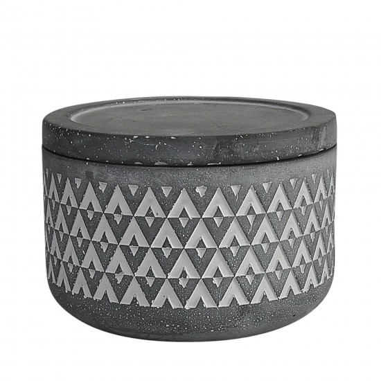 Cem, 5" Covered Aztec Jar, Gray