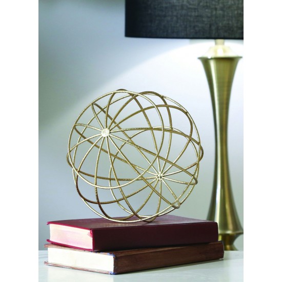 Metal 8" Decorative Orb, Gold