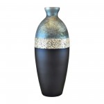 Glass, 18" Tri-colored Glittered Vase, Multi