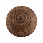 4" Wooden Orb W/ Ridges, Natural