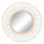 Wicker 35" Daisy Mirror, Natural