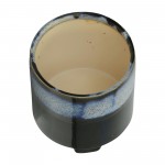 S/2 Ceramic 6/8" Footed Planter, Blue