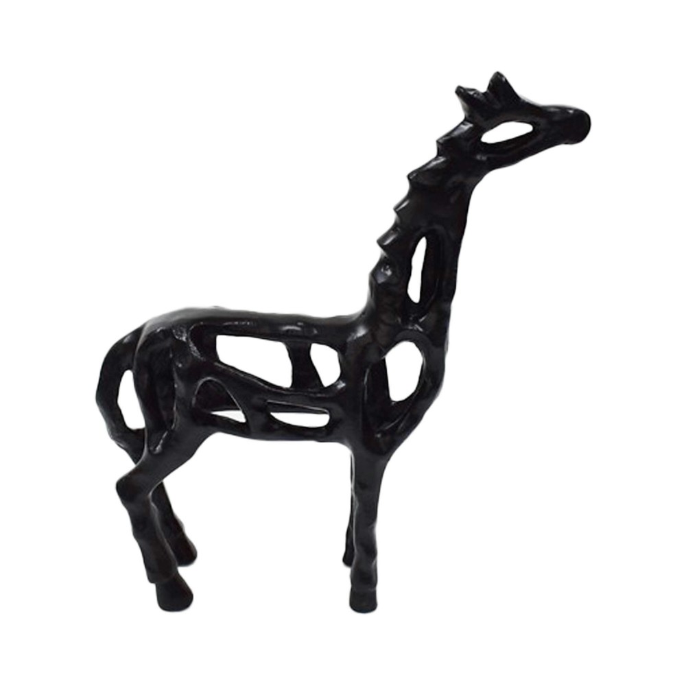 Metal,13"h,giraffe Illusion Sculpture,black