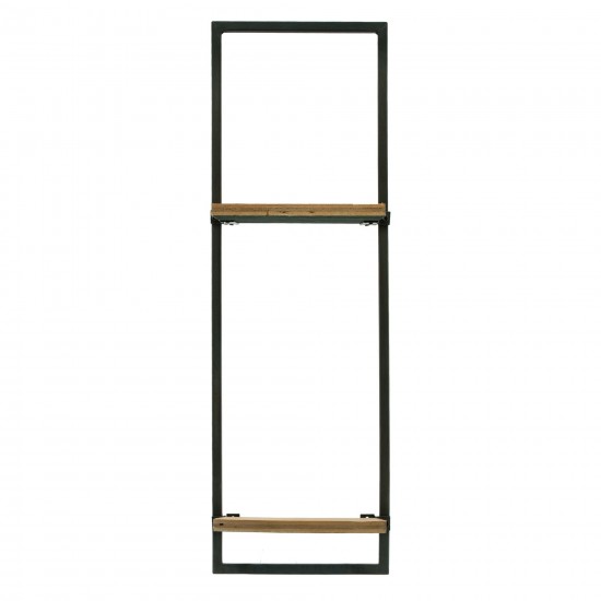 S/5 Wood/metal Wall Shelves