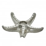 Metal 9" Starfish Tealight Holder, Silver