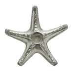 Metal 9" Starfish Tealight Holder, Silver