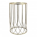 Metal, S/2 22/26"h Side Tables, Gold