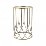 Metal, S/2 22/26"h Side Tables, Gold