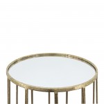 Metal, S/2 22/26"h Side Tables, Gold