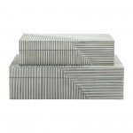 Resin S/2 Ridged Boxes, White