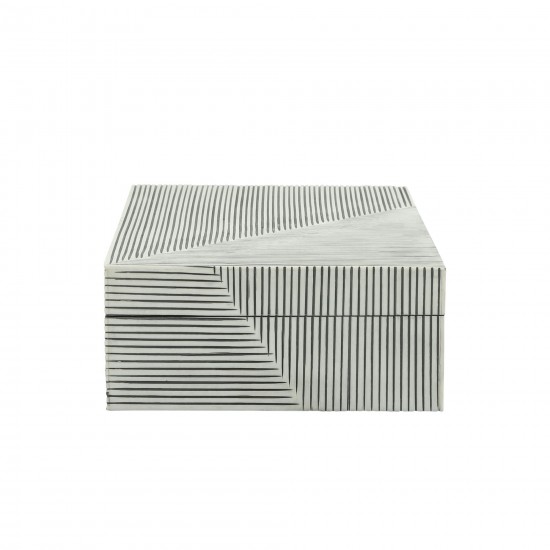 Resin S/2 Ridged Boxes, White