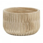 Wood, 8" Ridged Bowl, Natural