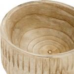 Wood, 8" Ridged Bowl, Natural