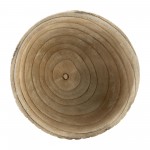 Wood, 8" Ridged Bowl, Natural