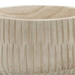 Wood, 8" Ridged Bowl, Natural