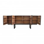 Wood, 70"l Modern Sideboard, Black