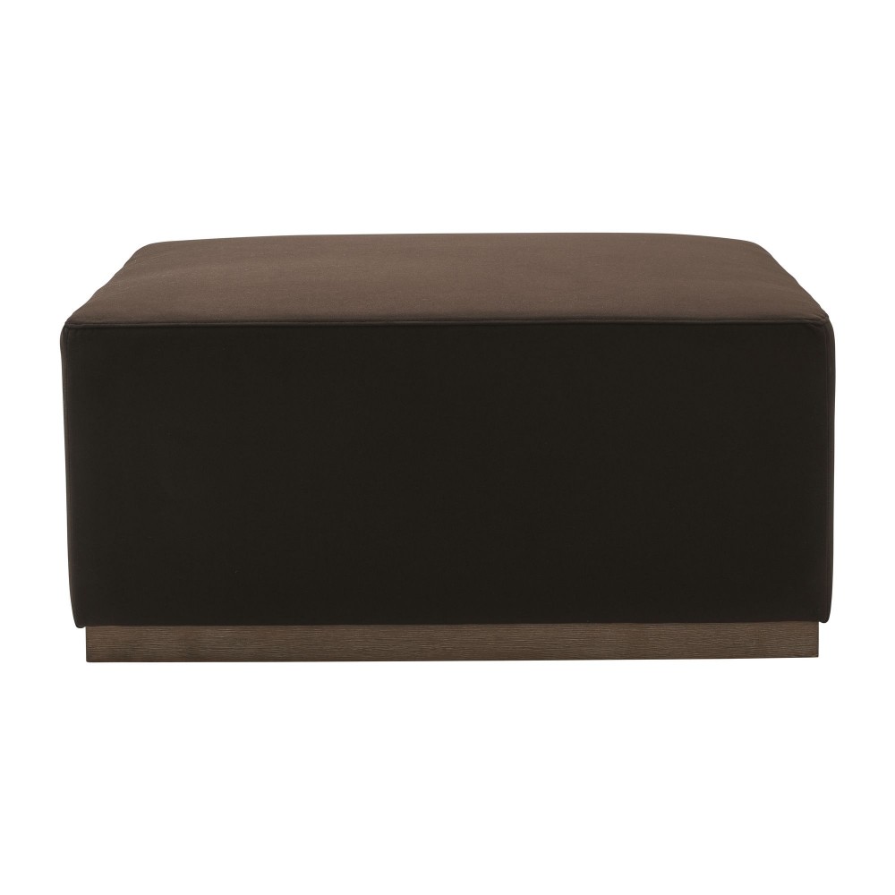 40x18 Upholstered Square Ottoman, Brown