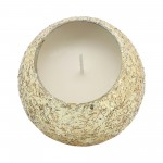 Candle On Gold Crackled Glass 11oz