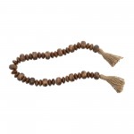 Wood, 26" Flat Beads Garland, Natural