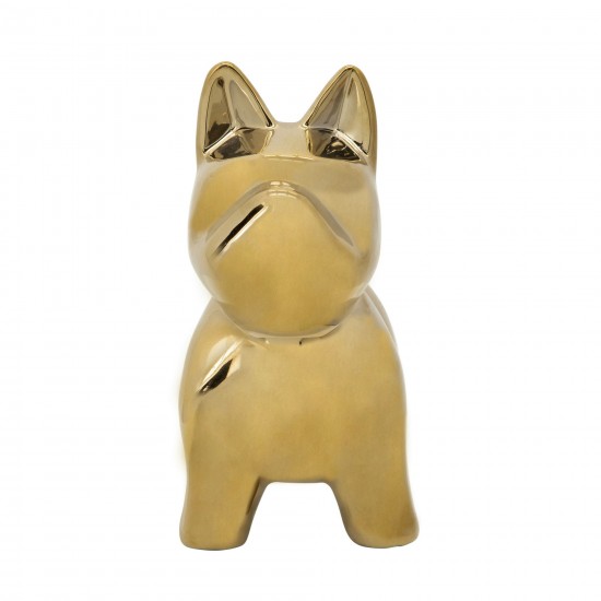 Cer, 8" Dog Table Deco, Gold