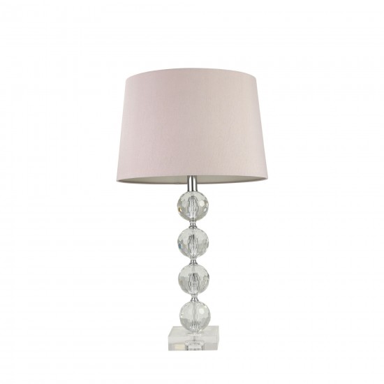 Glass 29" 3 Ball Table Lamp, Clear