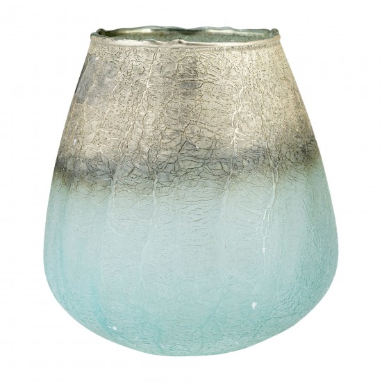 Glass, 7"h Votive Holder, Blue