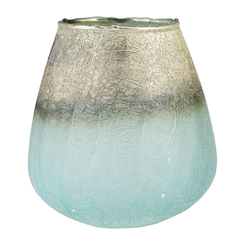 Glass, 7"h Votive Holder, Blue Glass, 7"h Votive Holder, Blue