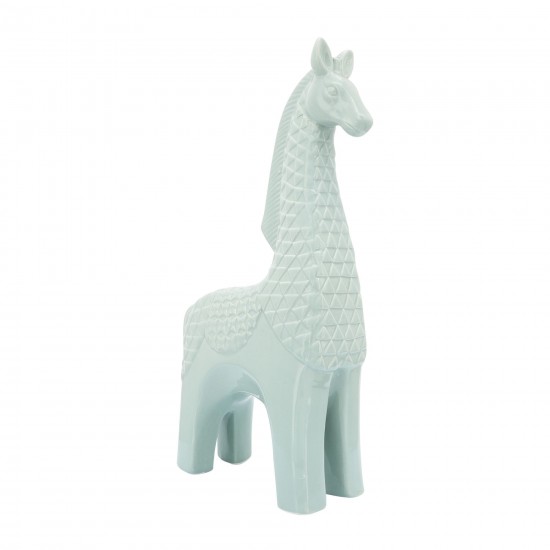 Porcelain, 17" Llama, Green