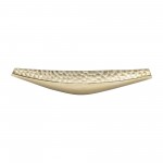 Metal, S/2 18/24",hammered Elongated Tray, Champag