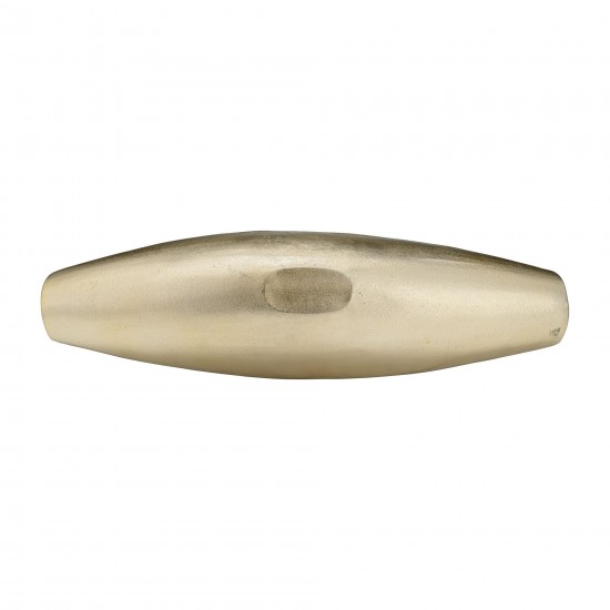 Metal, S/2 18/24",hammered Elongated Tray, Champag