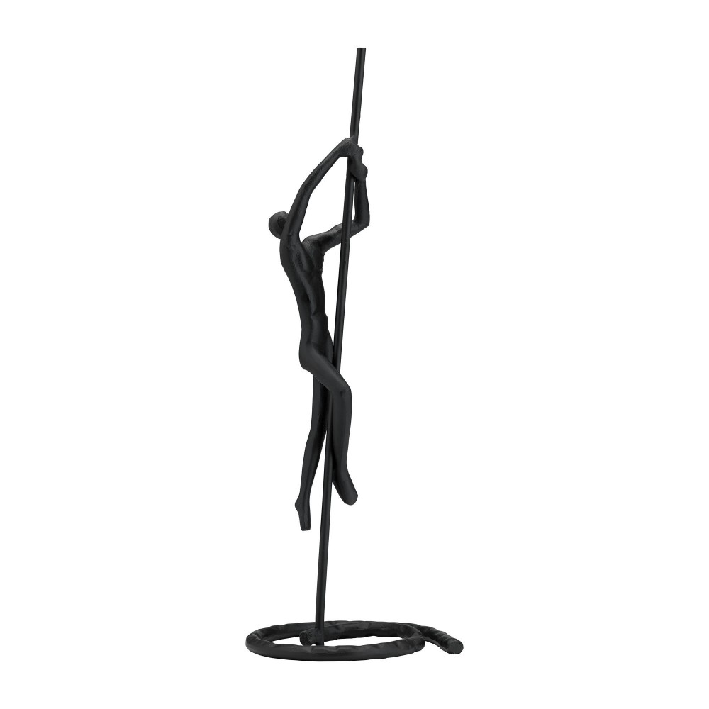 Metal,24"h,climbing Man Sculpture,black