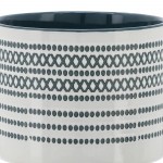 Cer, S/2 5/8" Planter On Standw/ Dots, Blue