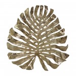 Metal, 33"h Leaf Wall Deco, Champagne