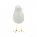 8"h Bird Statuette, White