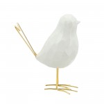 8"h Bird Statuette, White