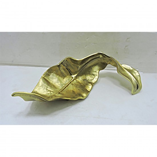 Metal 20" Curled Leaf, Gold