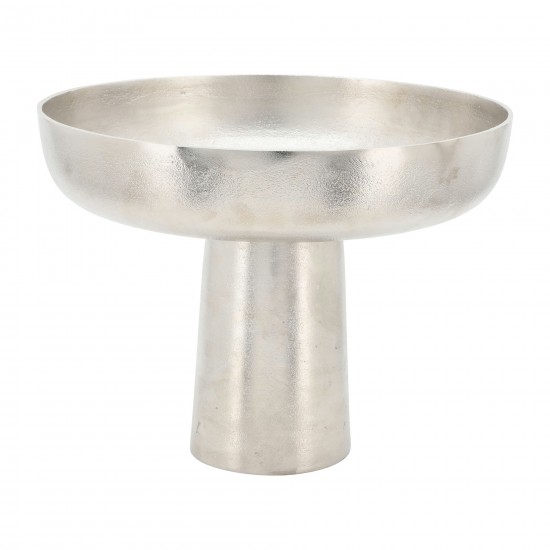 Metal,11" Bowl W/ Stand ,silver