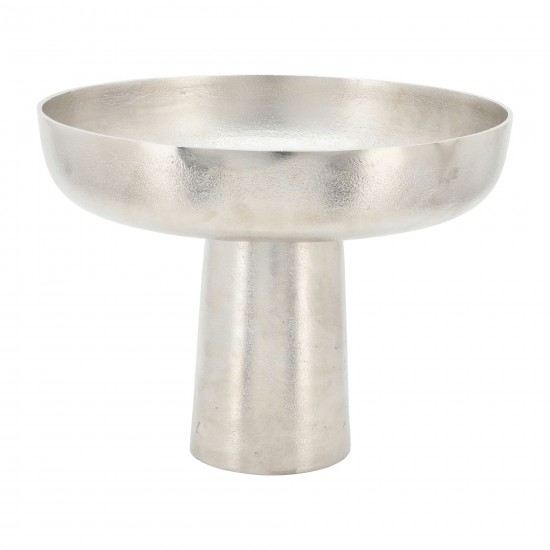 Metal,11" Bowl W/ Stand ,silver