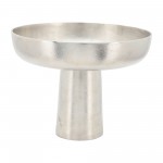 Metal,11" Bowl W/ Stand ,silver