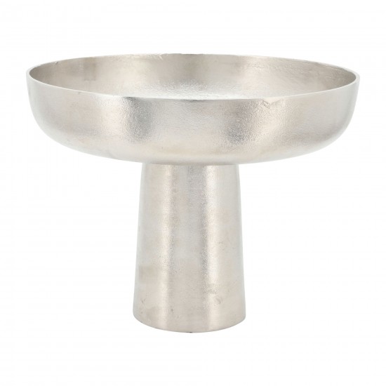 Metal,11" Bowl W/ Stand ,silver