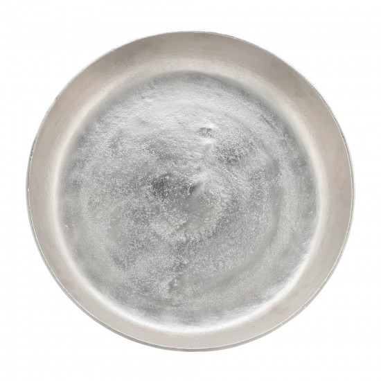 Metal,11" Bowl W/ Stand ,silver