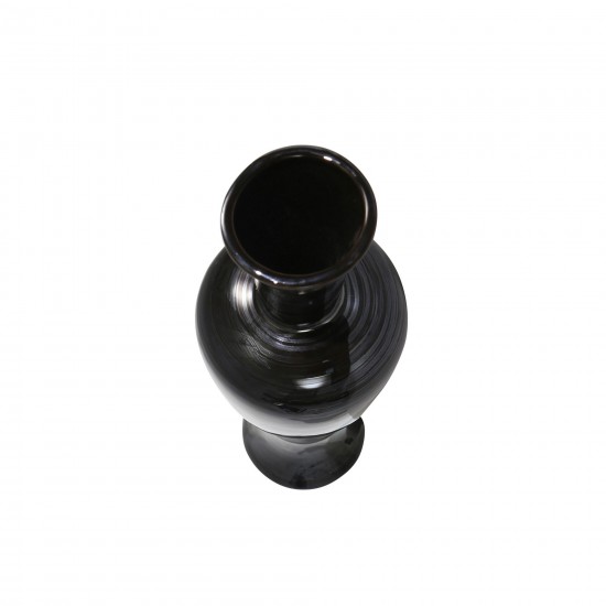 Ceramic 23" Vase, Pearl Black