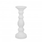 Dimpled White Candle Holder 12.25"