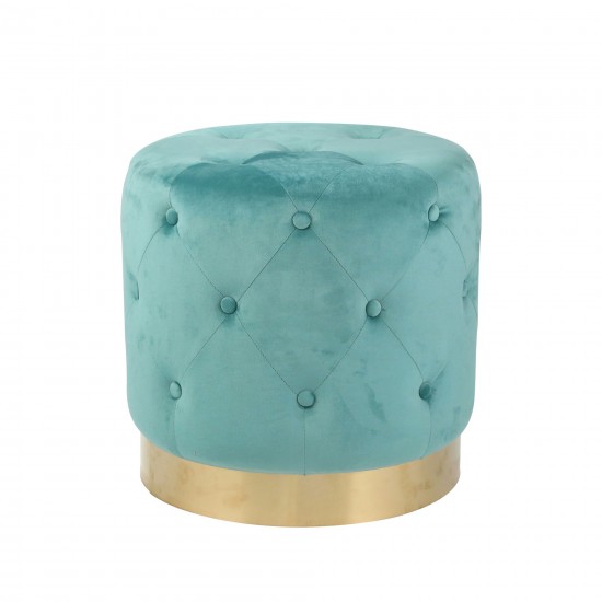 Tufted 18" Ottoman, Teal