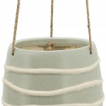 Ceramic 6" Hanging Planter, Green