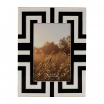 Resin, 4x6 Photo Frame, Black/white