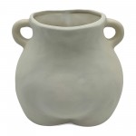 Dol, 6"h Bum Vase W/ Handles, Cotton