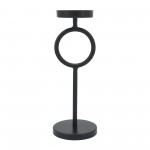 Metal, 13"h Ring Candle Holder, Black