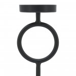 Metal, 13"h Ring Candle Holder, Black